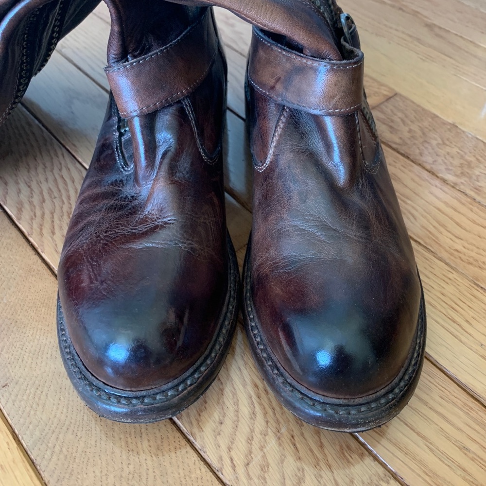 Bed|Stu Riding Boots - Brown Distressed - Picture 4 of 6